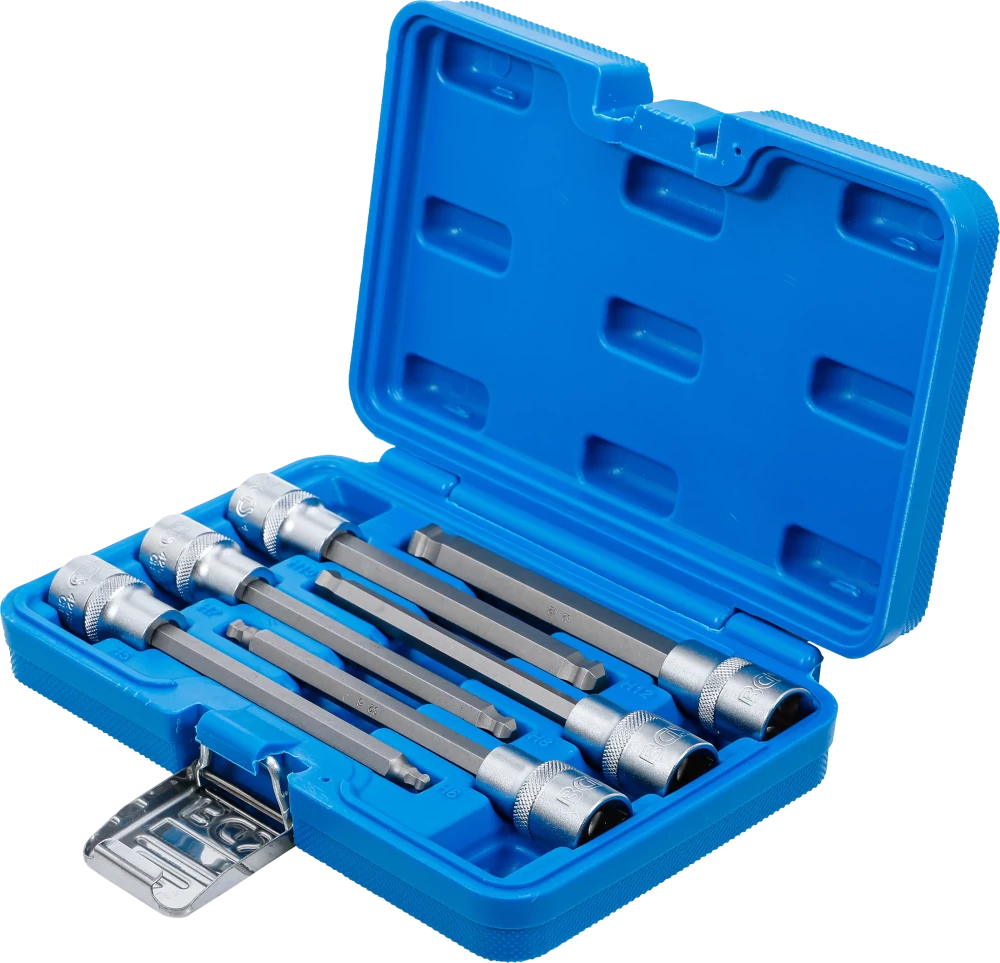 Conjunto de Encaixes para Pontas | Sextavado Interno Cabeça Esférica | 1/2" | 6 peças