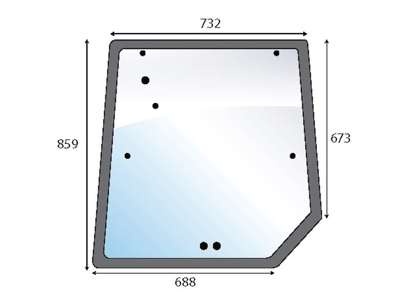 vidro superior traseiro (S.43100)