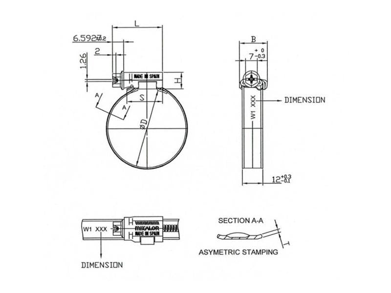Abraçadeira, Diâmetro minimo22mm, Diâmetro máximo32mm (S.4327)