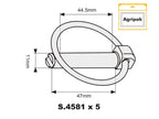 Agripak 5 un. Cavilha de mola 11mm x 47mm (S.4732)