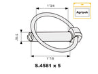 Agripak 5 un. Cavilha de mola 11mm x 47mm (S.4732)