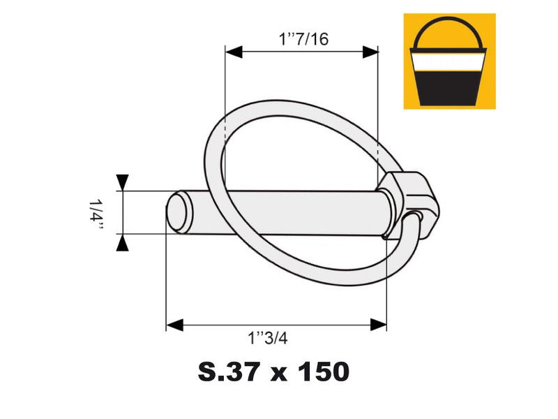 Balde pequeno 150 un. Cavilha de mola 6mm x 44.5mm (S.47)