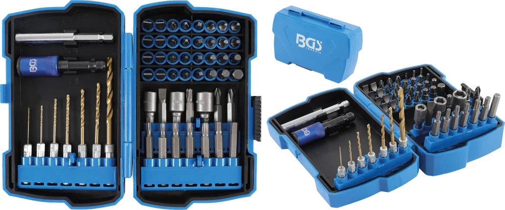 Conjunto de brocas e pontas | 6,3 mm (1/4") | 55 peças