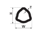 Tubo cardan - Triangular Perfil de tubo , Comprimento: 3M (12505) (S.4812)