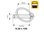 Balde pequeno 150 un. Cavilha de mola 11mm x 44.5mm (S.49)