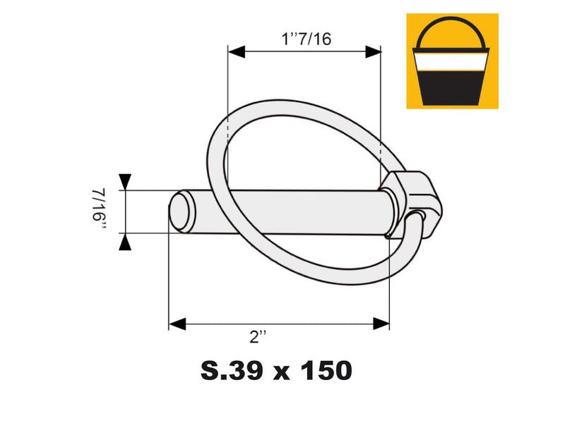 Balde pequeno 150 un. Cavilha de mola 11mm x 44.5mm (S.49)