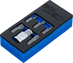 Conjunto de pontas para chave de fendas | Entrada de sextavado externo 10 mm (3/8") | Dente interno polivalente (para XZN) | 6 peças
