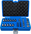 Conjunto de Encaixes Torx e Perfil E | 3/8" | T10 - T60 + E4 - E20 | 34 peças