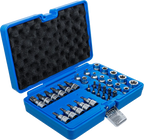 Conjunto de Encaixes Torx e Perfil E | 3/8" | T10 - T60 + E4 - E20 | 34 peças