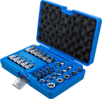 Conjunto de Encaixes Torx e Perfil E | 3/8" | T10 - T60 + E4 - E20 | 34 peças