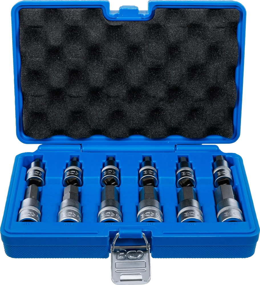 Conjunto de Encaixes para Pontas | Sextavado Interno | 1/2" | 12 peças