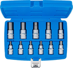 Conjunto de Encaixes para Pontas | Sextavado Interno em Polegadas | 1/2" | 11 peças