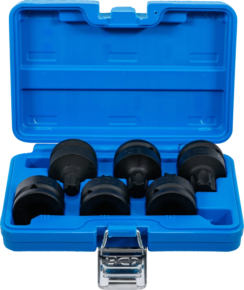 Conjunto de Encaixes de Impacto Torx | 3/4" | T55 - T100 | 6 peças