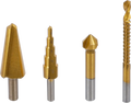Conjunto de brocas múltiplas | HSS-G | de nitrato de titânio | 4 peças