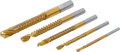 Conjunto de brocas de fresa de HSS | de nitrato de titânio | 3 - 8 mm | 5 peças