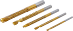 Conjunto de brocas de fresa de HSS | de nitrato de titânio | 3 - 8 mm | 5 peças