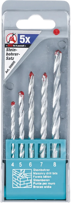 Conjunto de brocas para alvenaria | 4 - 8 mm | 5 peças