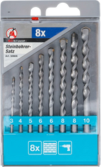 Conjunto de brocas para alvenaria | 3 - 10 mm | 8 peças