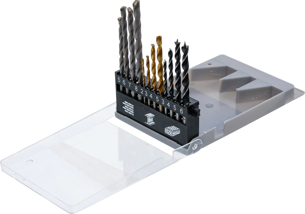 Conjunto de brocas combinadas | 2 - 8 mm | 12 peças
