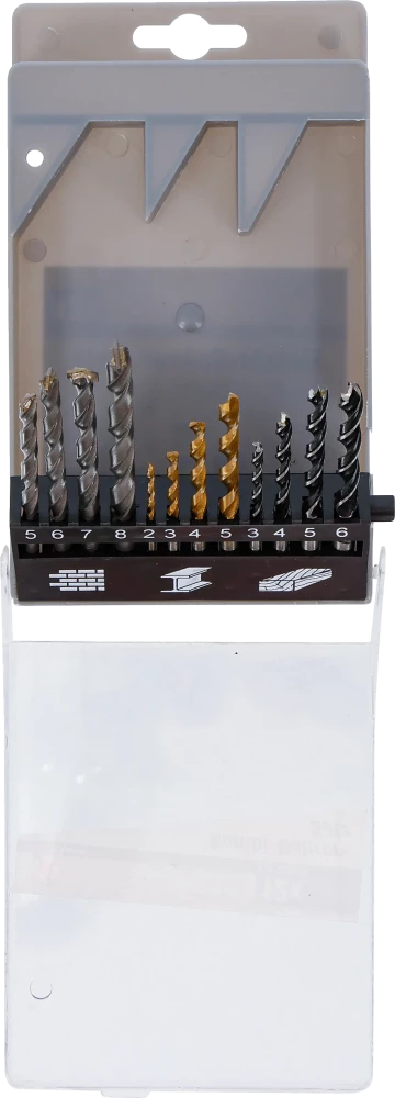 Conjunto de brocas combinadas | 2 - 8 mm | 12 peças