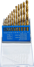 Conjunto de brocas helicoidais de HSS | de nitrato de titânio | 1,5 - 6,5 mm | 13 peças