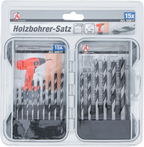 Conjunto de brocas para madeira | 3 - 10 mm | 15 peças