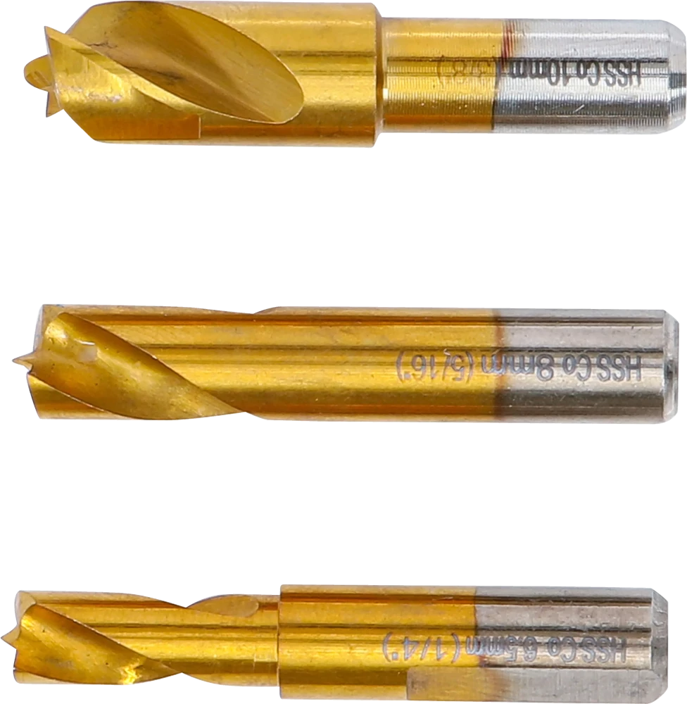 Conjunto de brocas para soldadura por pontos | 5 % de aço cobalto | 3 peças