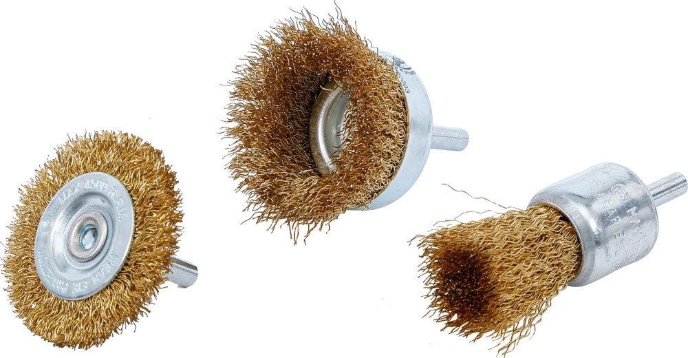 Conjunto de escovas de fio de aço | Ø 25 - 50 mm | 3 peças