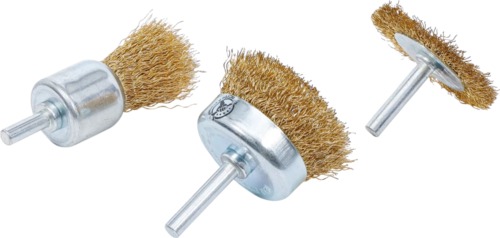 Conjunto de escovas de fio de aço | Ø 25 - 50 mm | 3 peças