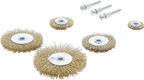 Conjunto de escovas de fio de aço | Ø 25 - 75 mm | 8 peças