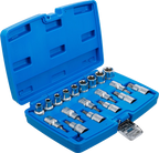 Conjunto de Encaixes Torx e Perfil E | 1/2" | T20-T70 + E10-E24 | 19 peças