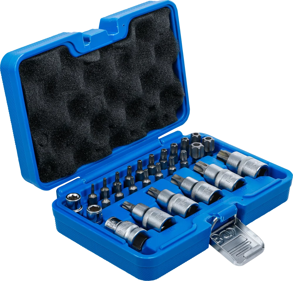 Conjunto de Encaixes e Pontas Torx | 1/2" | T10 - T70 | 27 peças