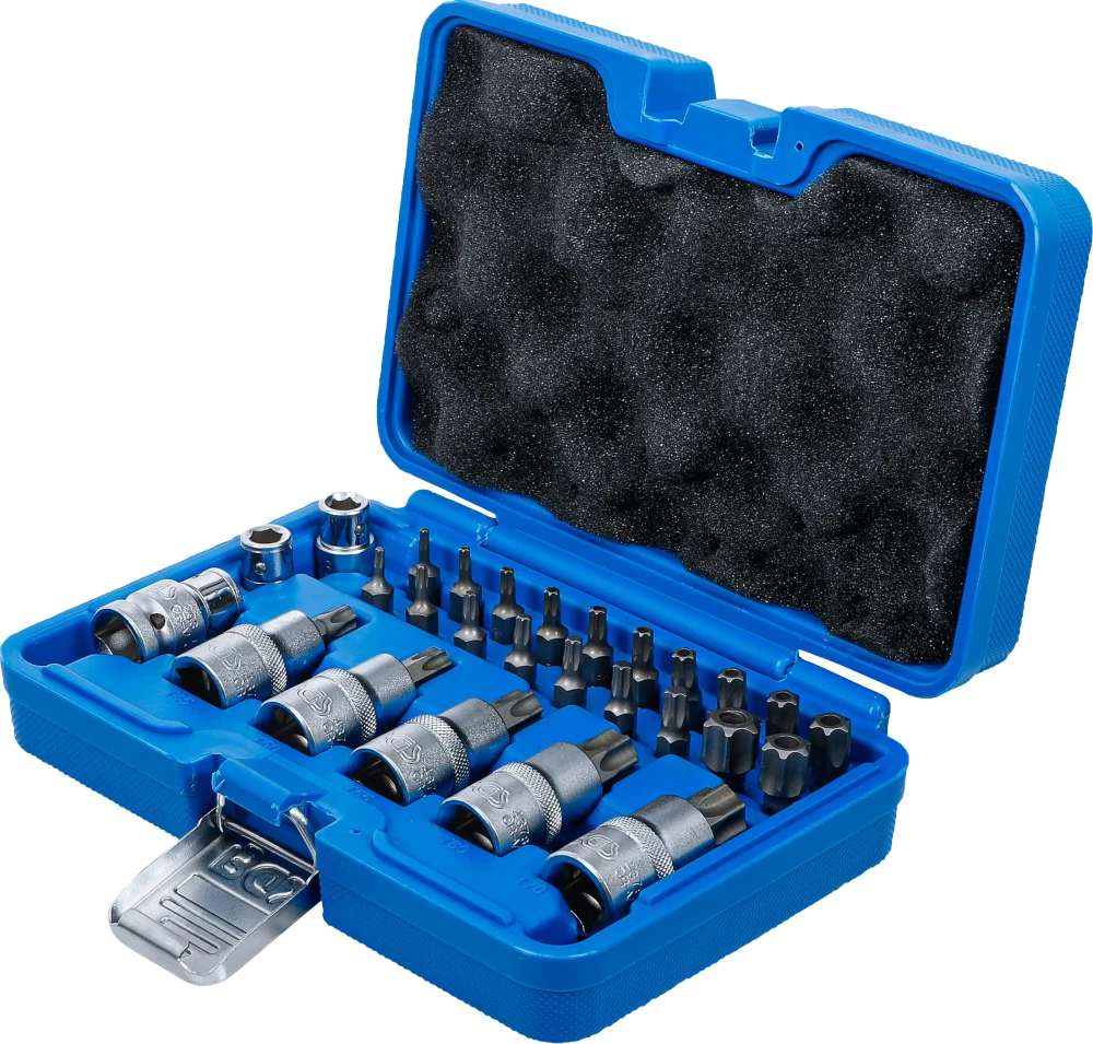 Conjunto de Encaixes e Pontas Torx | 1/2" | T10 - T70 | 27 peças