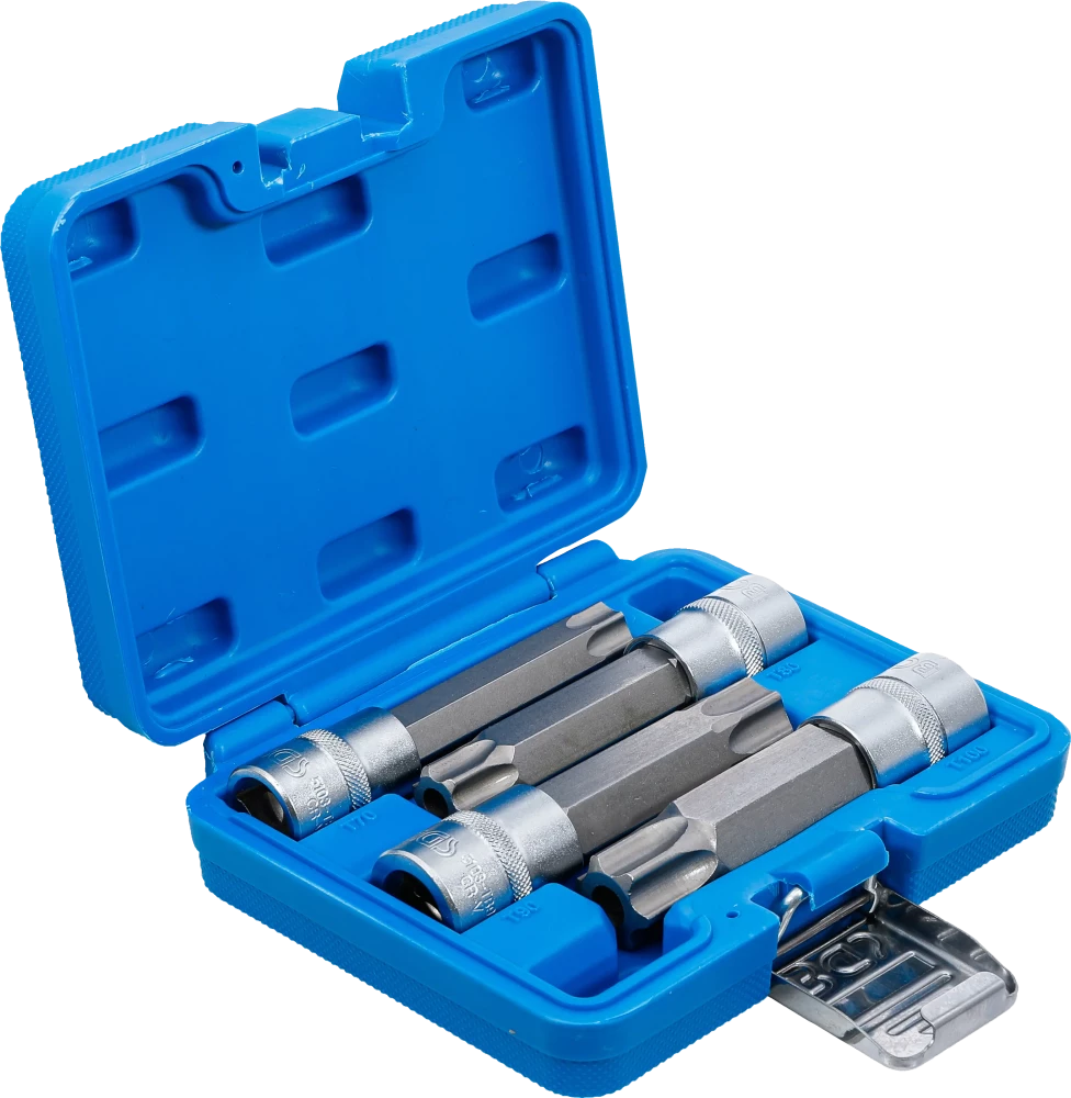 Conjunto de Encaixes Torx com Furo | 1/2" | T70 - T100 | 4 peças