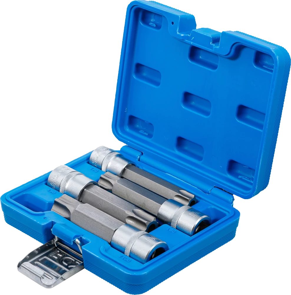 Conjunto de Encaixes Torx com Furo | 1/2" | T70 - T100 | 4 peças
