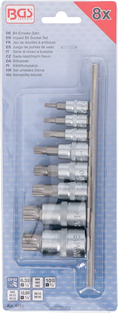 Conjunto de Encaixes para Pontas XZN | M4 - M16 | 8 peças