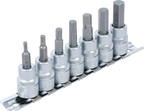 Conjunto de Encaixes para Pontas | Sextavado Interno | 3/8" | 7 peças