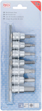 Conjunto de Encaixes para Pontas | Sextavado Interno | 3/8" | 7 peças