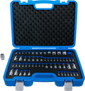 Conjunto de encaixes de chaves de caixa e de encaixes de pontas | Perfil E / Perfil T (para Torx) / Perfil T (para Torx) com perfuração / Perfil TP (para Torx Plus) | 60 peças