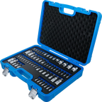 Conjunto de encaixes de chaves de caixa e de encaixes de pontas | Perfil E / Perfil T (para Torx) / Perfil T (para Torx) com perfuração / Perfil TP (para Torx Plus) | 60 peças