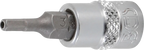 Conjunto de Encaixes para Pontas | Sextavado Interno com Furo | 1/4" | 8 peças