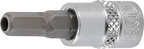 Conjunto de Encaixes para Pontas | Sextavado Interno com Furo | 1/4" | 8 peças