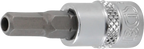 Conjunto de Encaixes para Pontas | Sextavado Interno com Furo | 1/4" | 8 peças