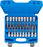Conjunto de Encaixes para Pontas | Sextavado, Torx, XZN Cabeça Esférica | 1/2" | 20 peças