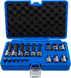 Conjunto de Encaixes para Pontas XZN | 1/4" e 1/2" | 18 peças