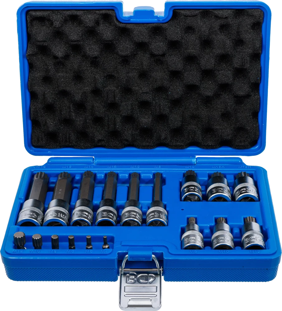 Conjunto de Encaixes para Pontas XZN | 1/4" e 1/2" | 18 peças