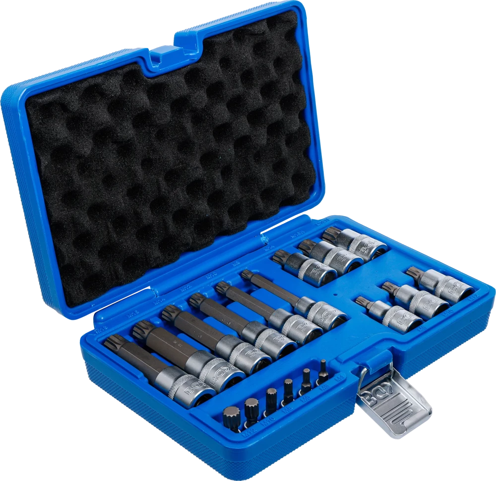 Conjunto de Encaixes para Pontas XZN | 1/4" e 1/2" | 18 peças