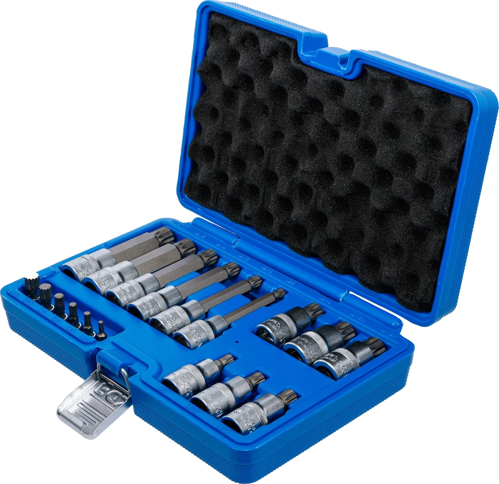 Conjunto de Encaixes para Pontas XZN | 1/4" e 1/2" | 18 peças