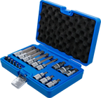 Conjunto de Encaixes para Pontas XZN | 1/4" e 1/2" | 18 peças