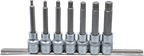 Conjunto de Encaixes para Pontas XZN | 1/2" | 100 mm | M5 - M14 | 7 peças